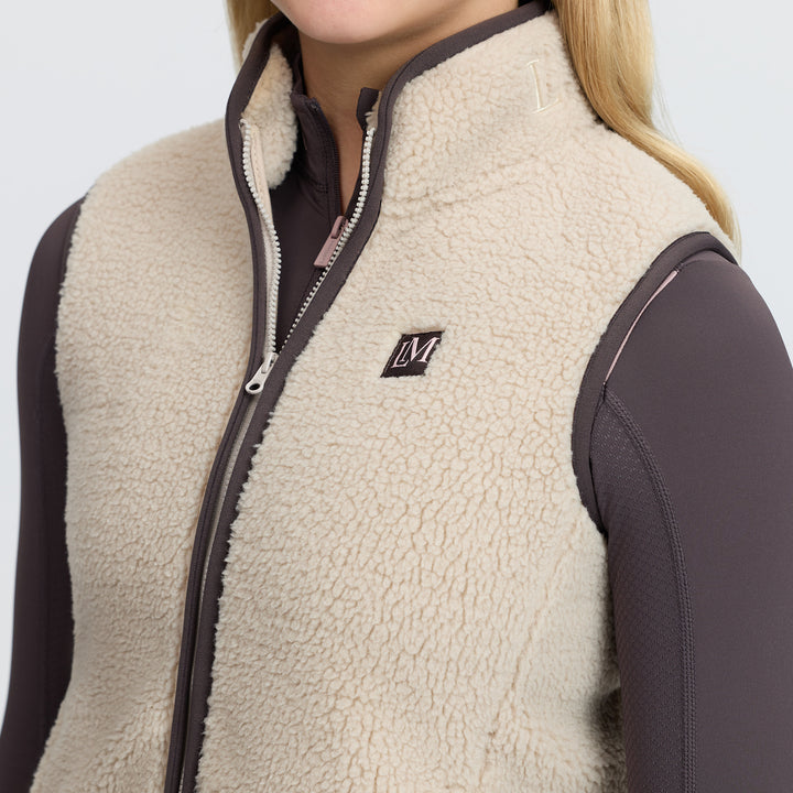 LeMieux Young Rider Trinity Teddy Gilet - Almond