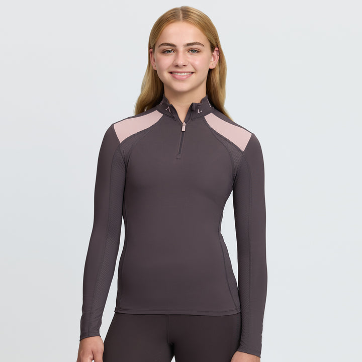 LeMieux Young Rider Mia Mesh Base Layer - Cocoa