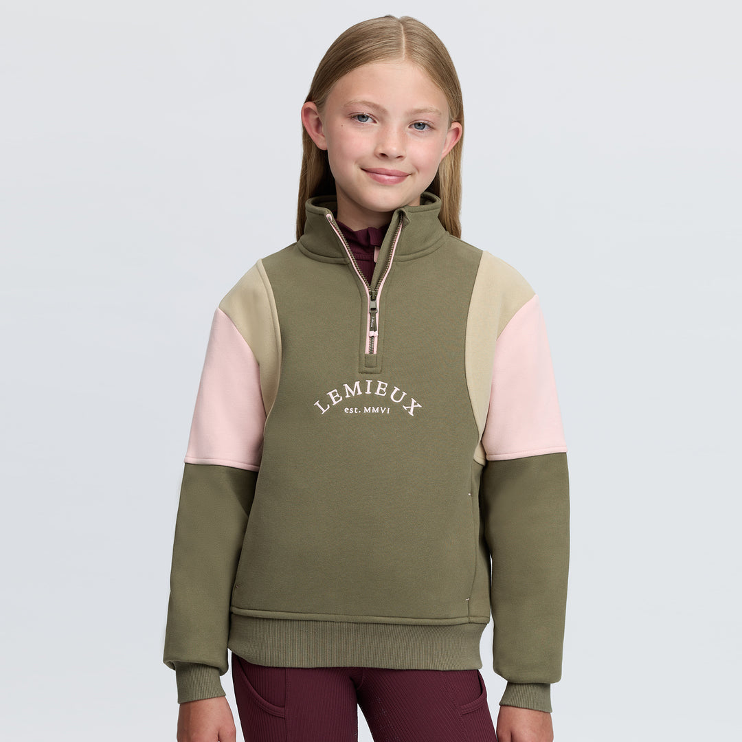 LeMieux Young Rider Viola Quarter Zip Sweat - Willow Green