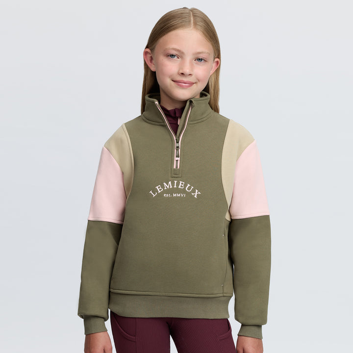 LeMieux Young Rider Viola Quarter Zip Sweat - Willow Green