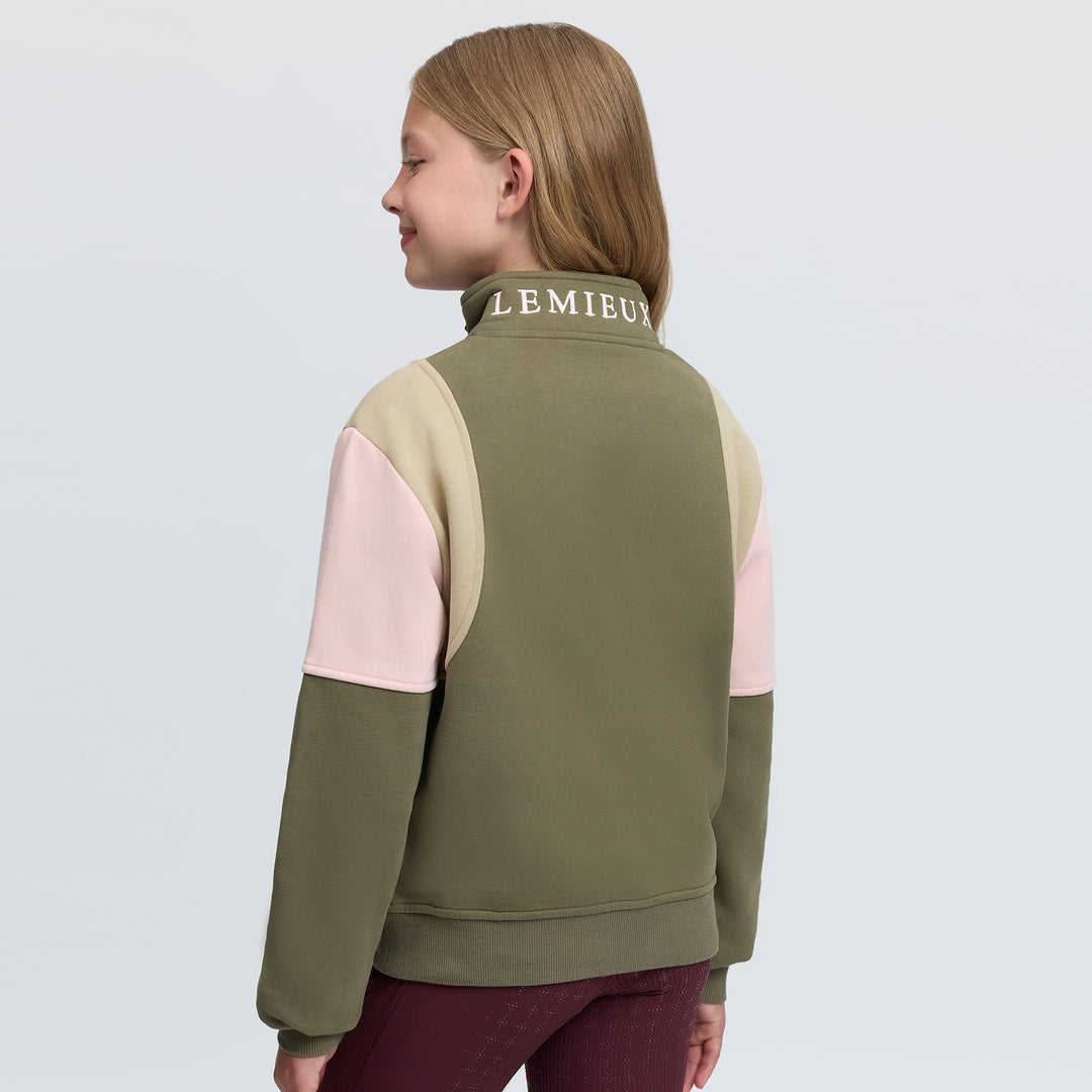 LeMieux Young Rider Viola Quarter Zip Sweat - Willow Green