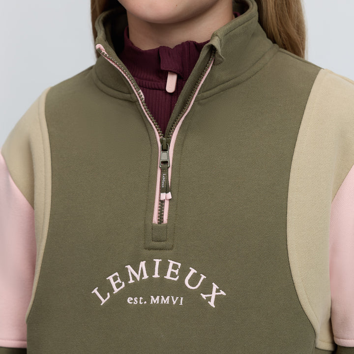 LeMieux Young Rider Viola Quarter Zip Sweat - Willow Green