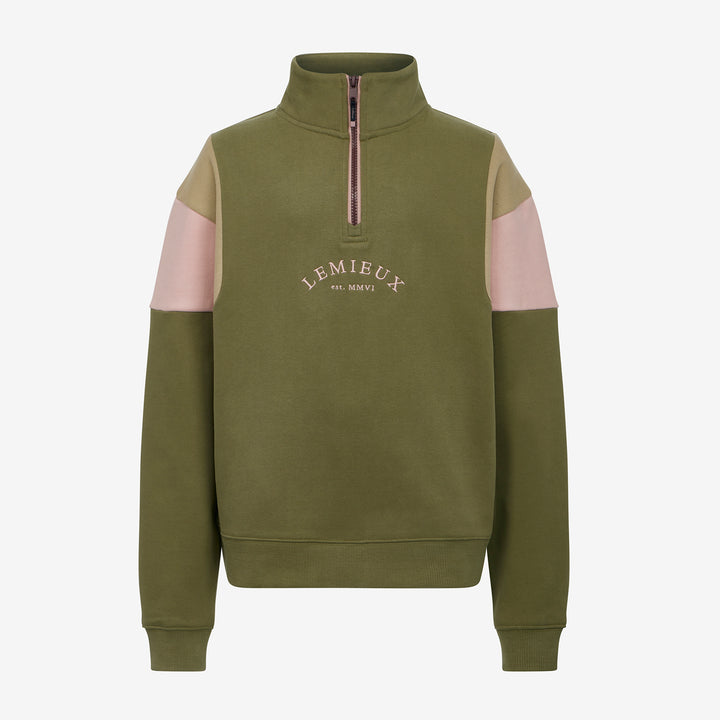 LeMieux Young Rider Viola Quarter Zip Sweat - Willow Green