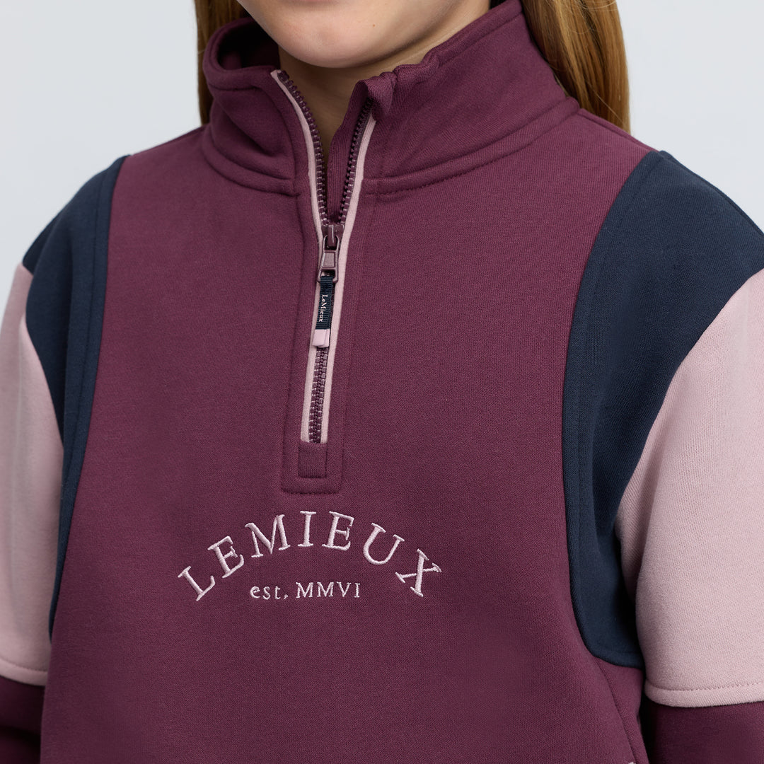 LeMieux Young Rider Viola Quarter Zip Sweat - Bramble