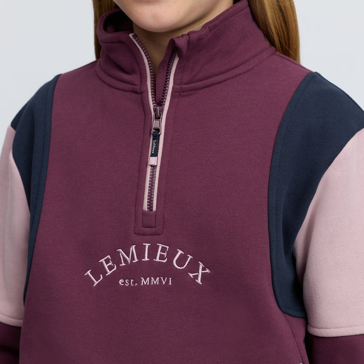 LeMieux Young Rider Viola Quarter Zip Sweat - Bramble