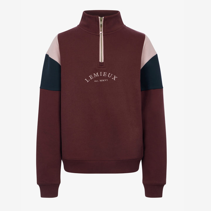 LeMieux Young Rider Viola Quarter Zip Sweat - Bramble