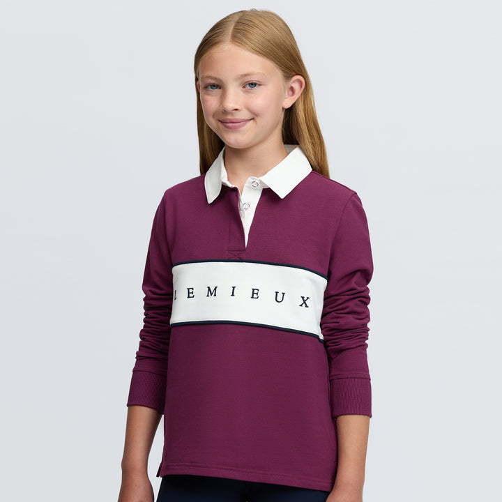 LeMieux Young Rider Riley Rugby Shirt - Blackberry