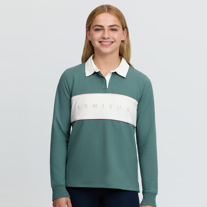 LeMieux Young Rider Riley Rugby Shirt - Aloe