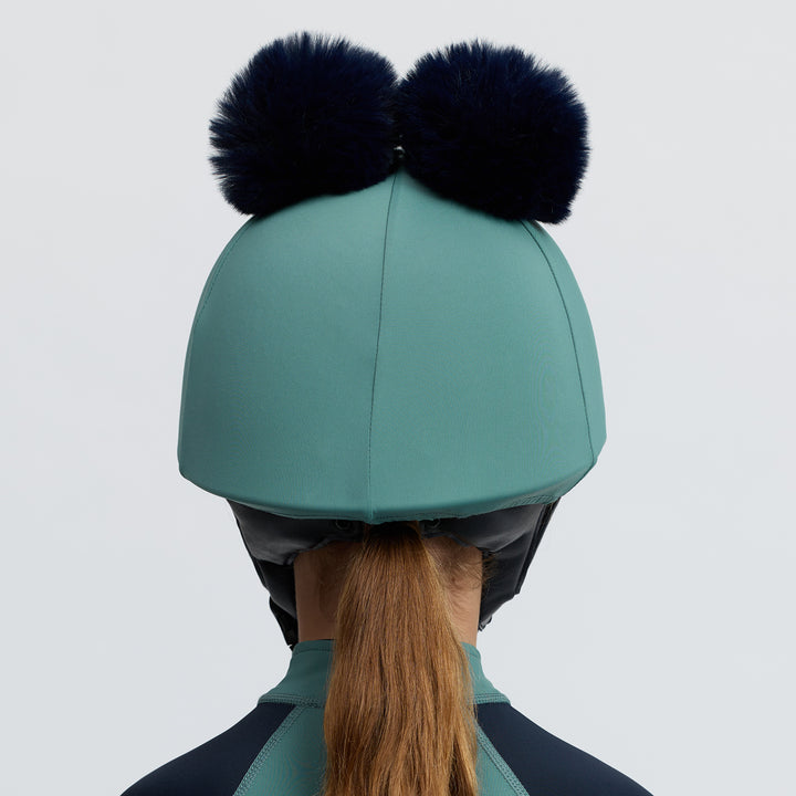 LeMieux Mini Double Pom Hat Silk - Navy/Aloe