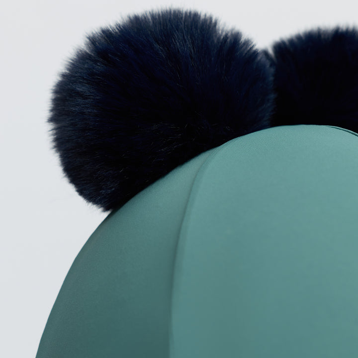 LeMieux Mini Double Pom Hat Silk - Navy/Aloe
