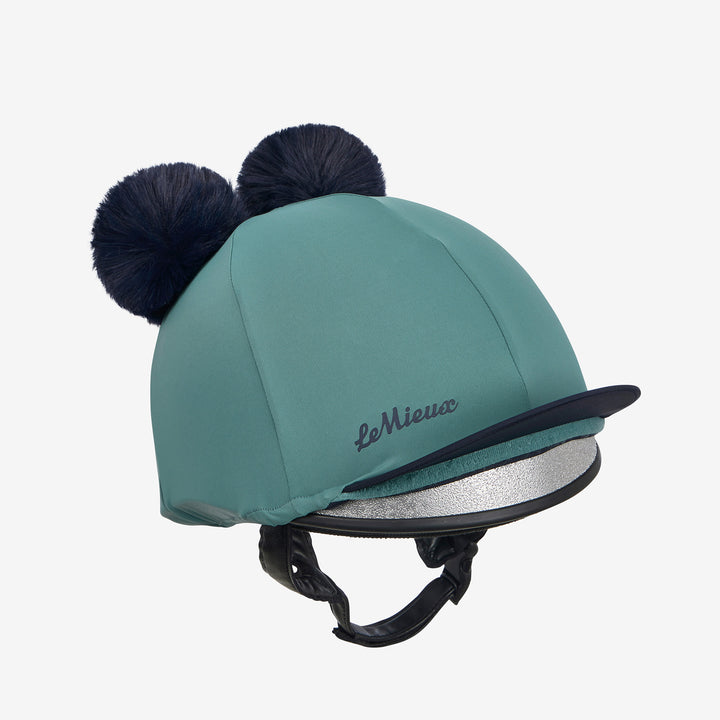 LeMieux Mini Double Pom Hat Silk - Navy/Aloe