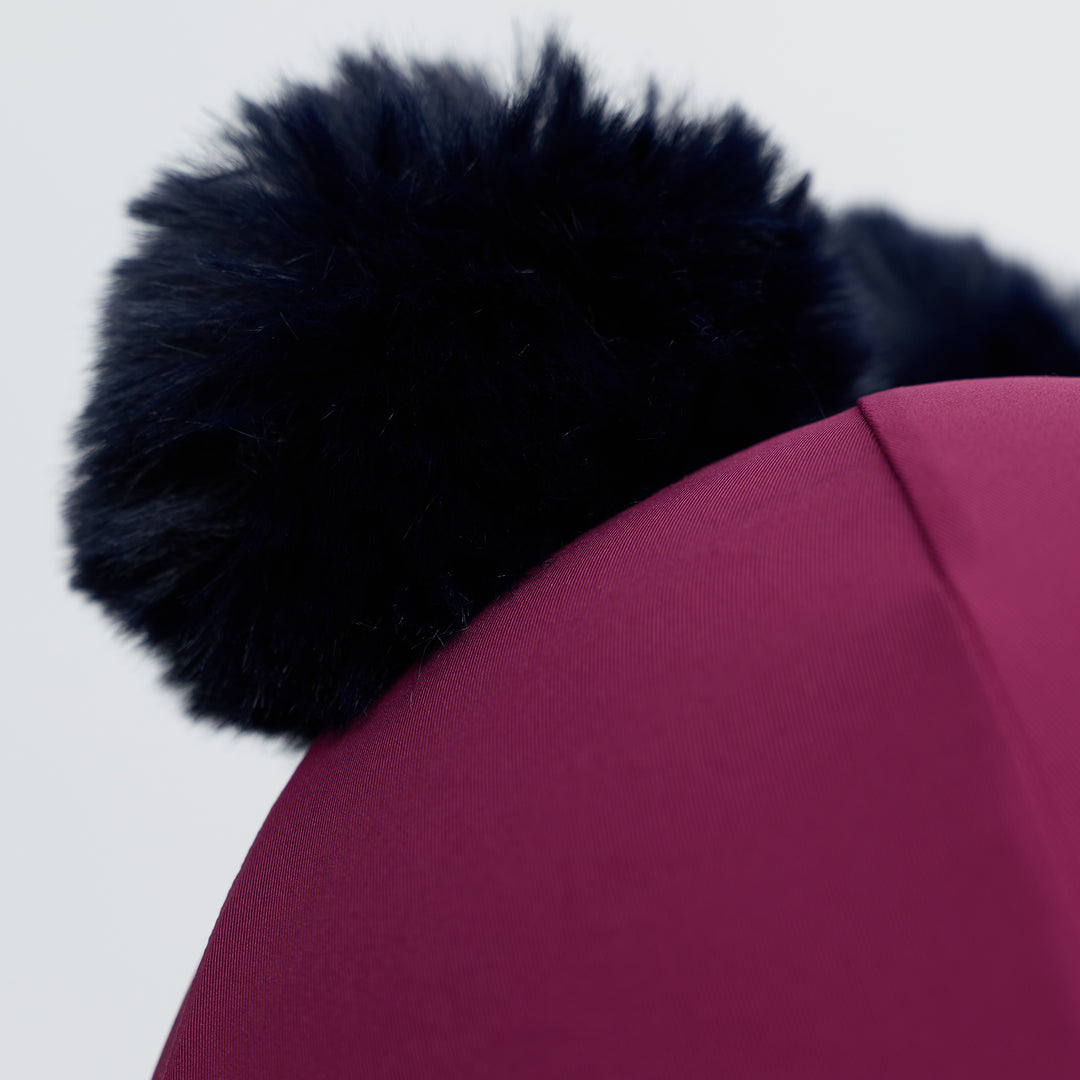LeMieux Mini Double Pom Hat Silk - Blackberry
