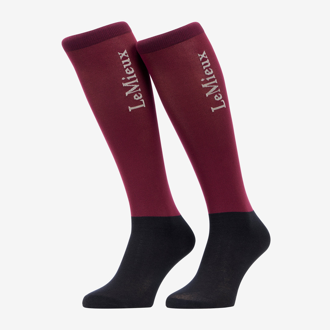 LeMieux Ladies Competition Two Pack Socks - Blackberry