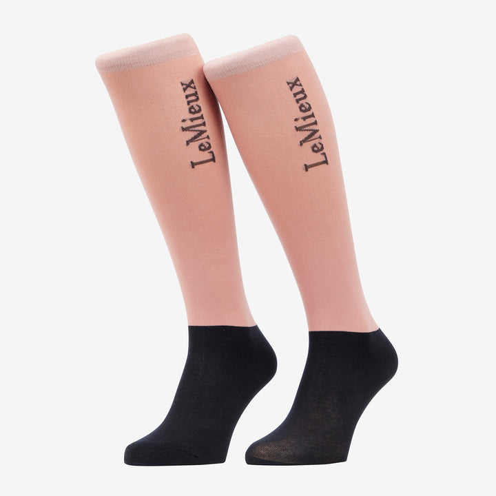 LeMieux Ladies Competition Two Pack Socks - Wild Rose