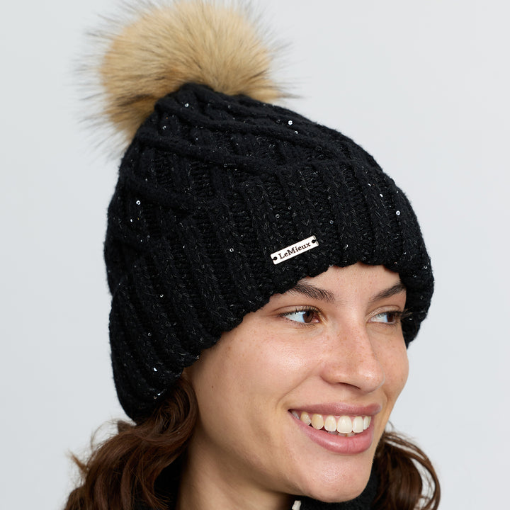 LeMieux Bernie Sequin Beanie - Black