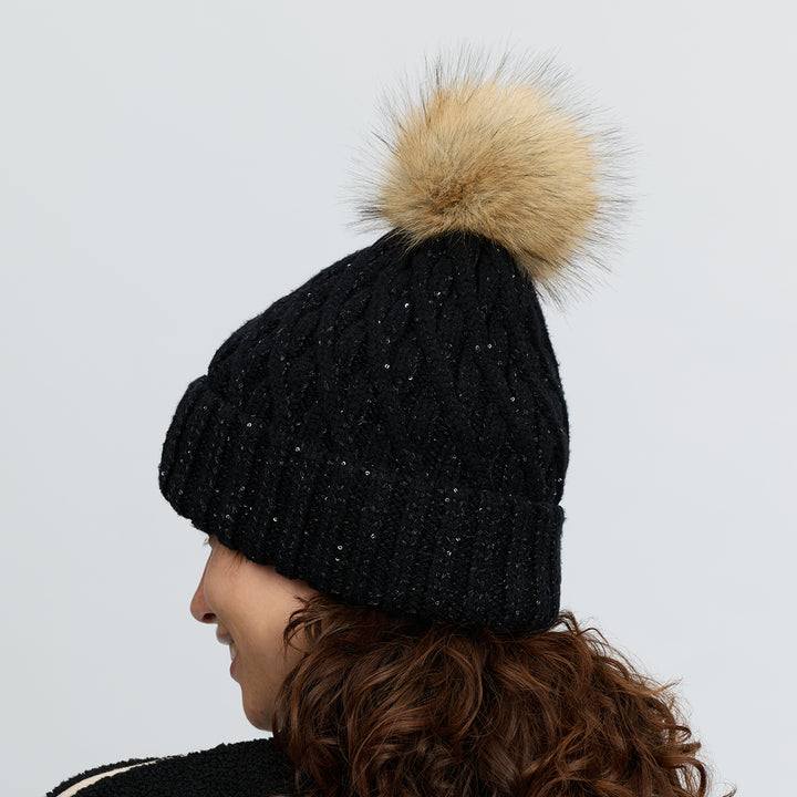 LeMieux Bernie Sequin Beanie - Black