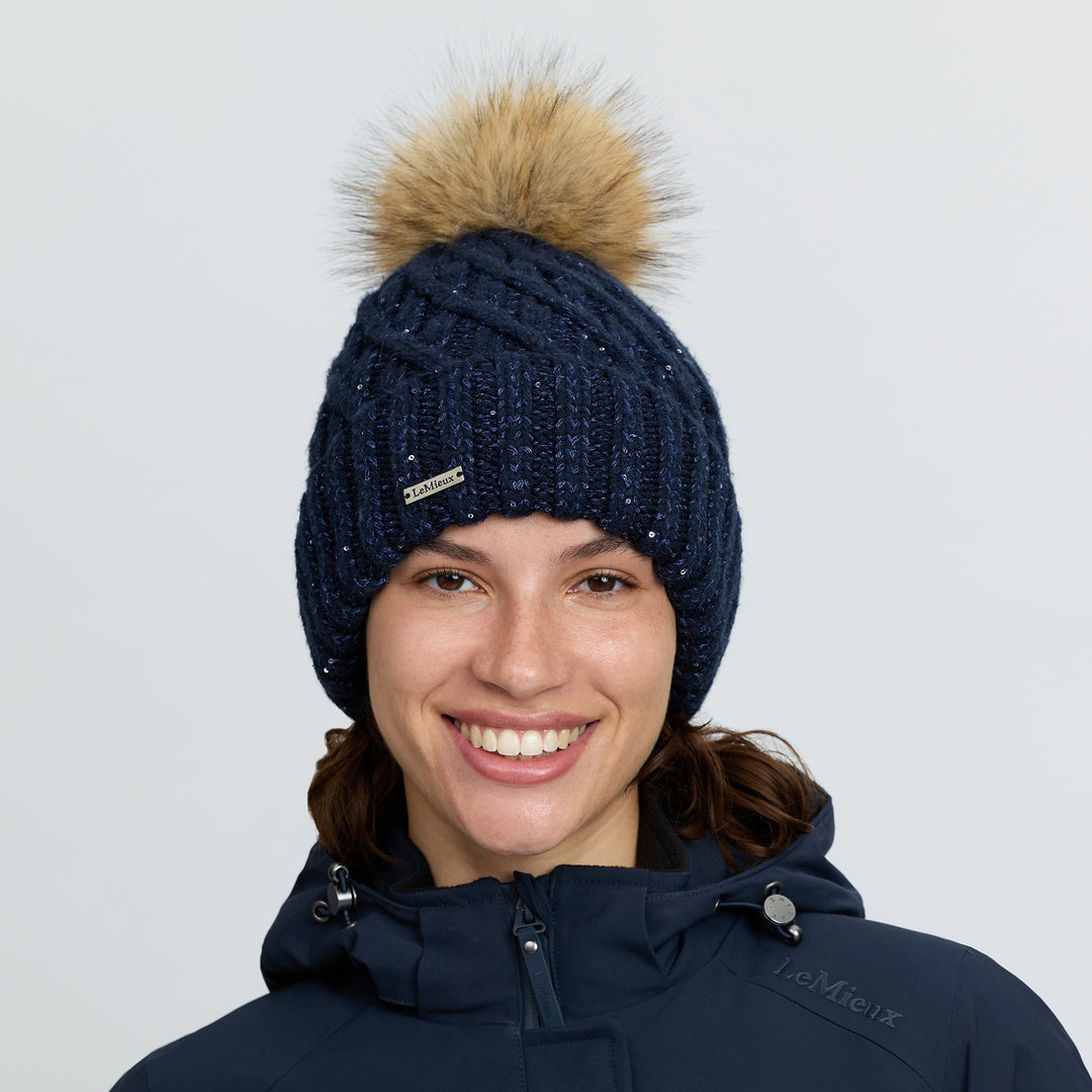 LeMieux Bernie Sequin Beanie - Navy