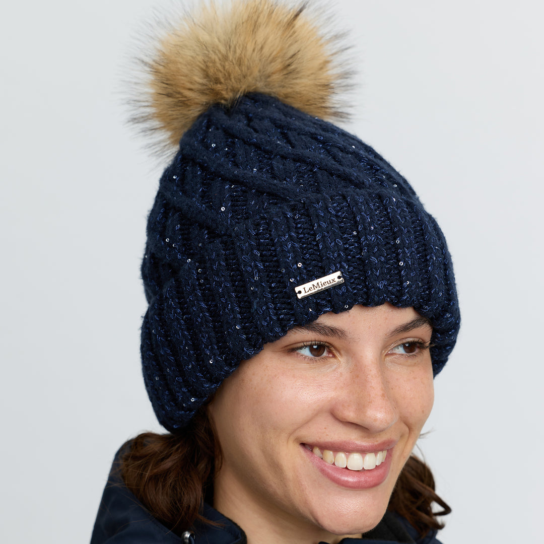 LeMieux Bernie Sequin Beanie - Navy