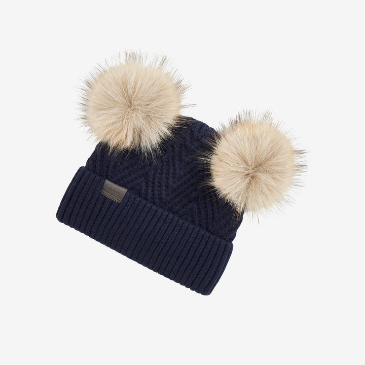 LeMieux Mini Double Pom Beanie - Navy