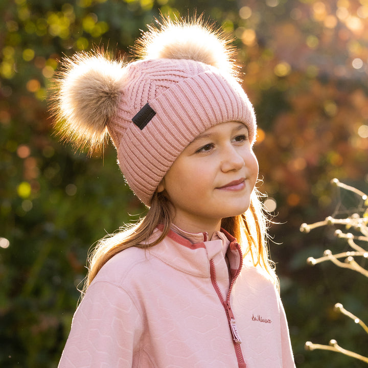 LeMieux Mini Double Pom Beanie - Petal