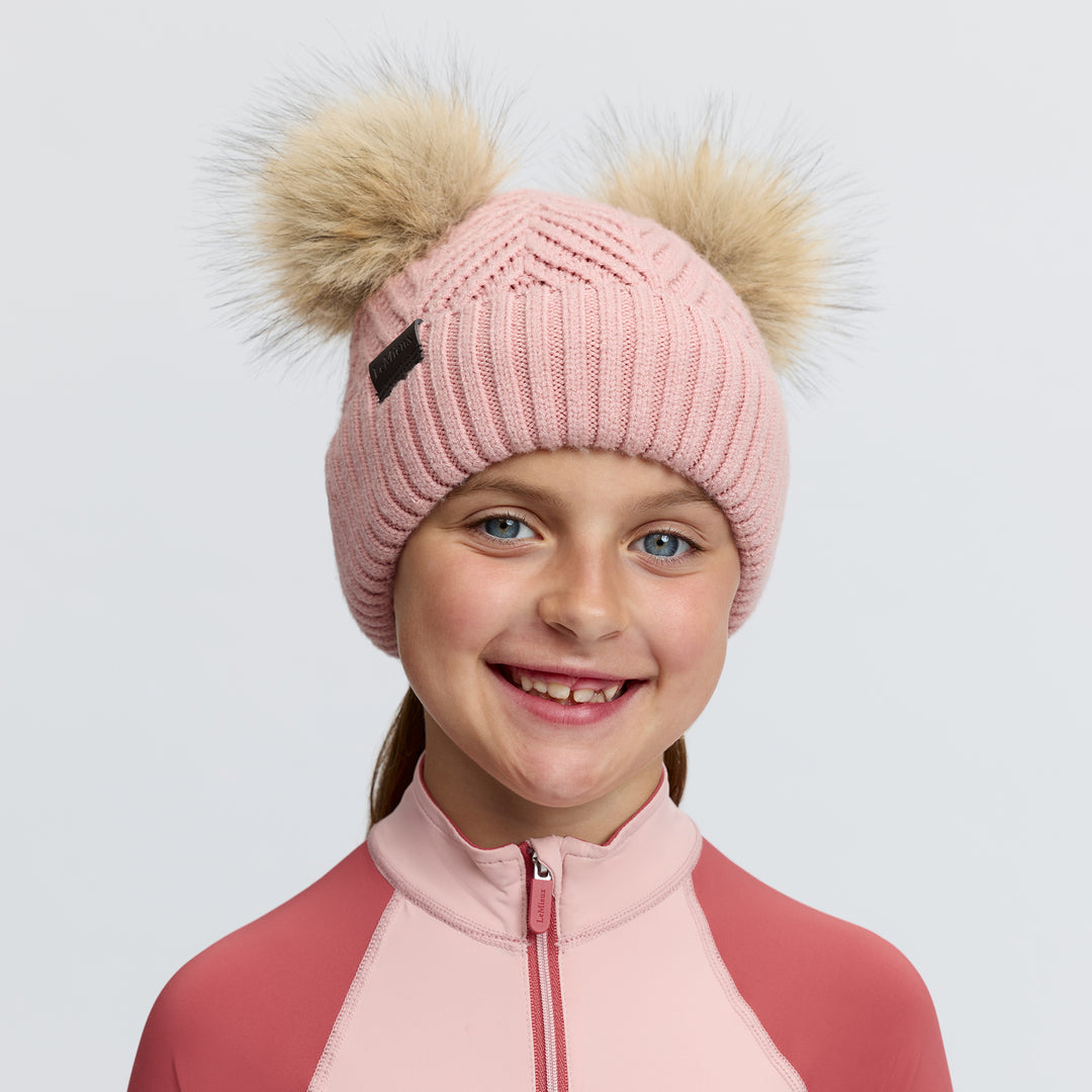 LeMieux Mini Double Pom Beanie - Petal