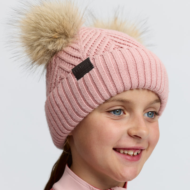 LeMieux Mini Double Pom Beanie - Petal