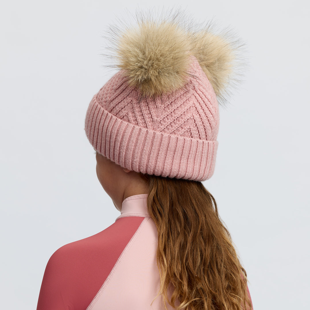 LeMieux Mini Double Pom Beanie - Petal