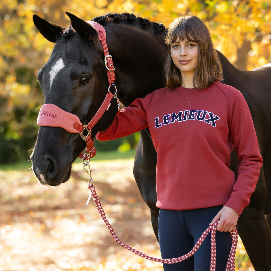LeMieux Ladies Vida Varsity Crew Neck Sweat - Russet