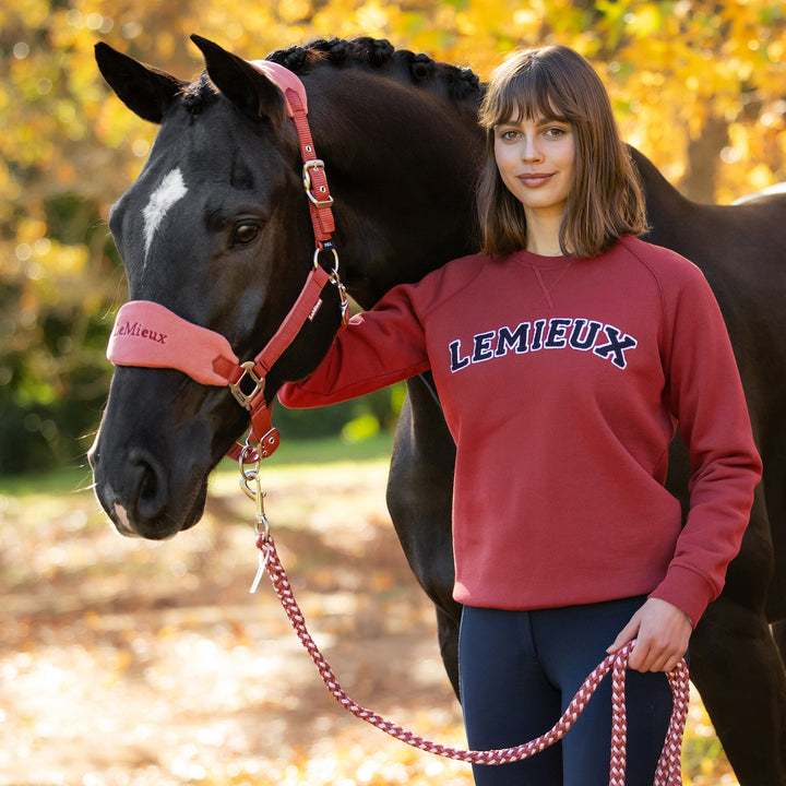 LeMieux Ladies Vida Varsity Crew Neck Sweat - Russet