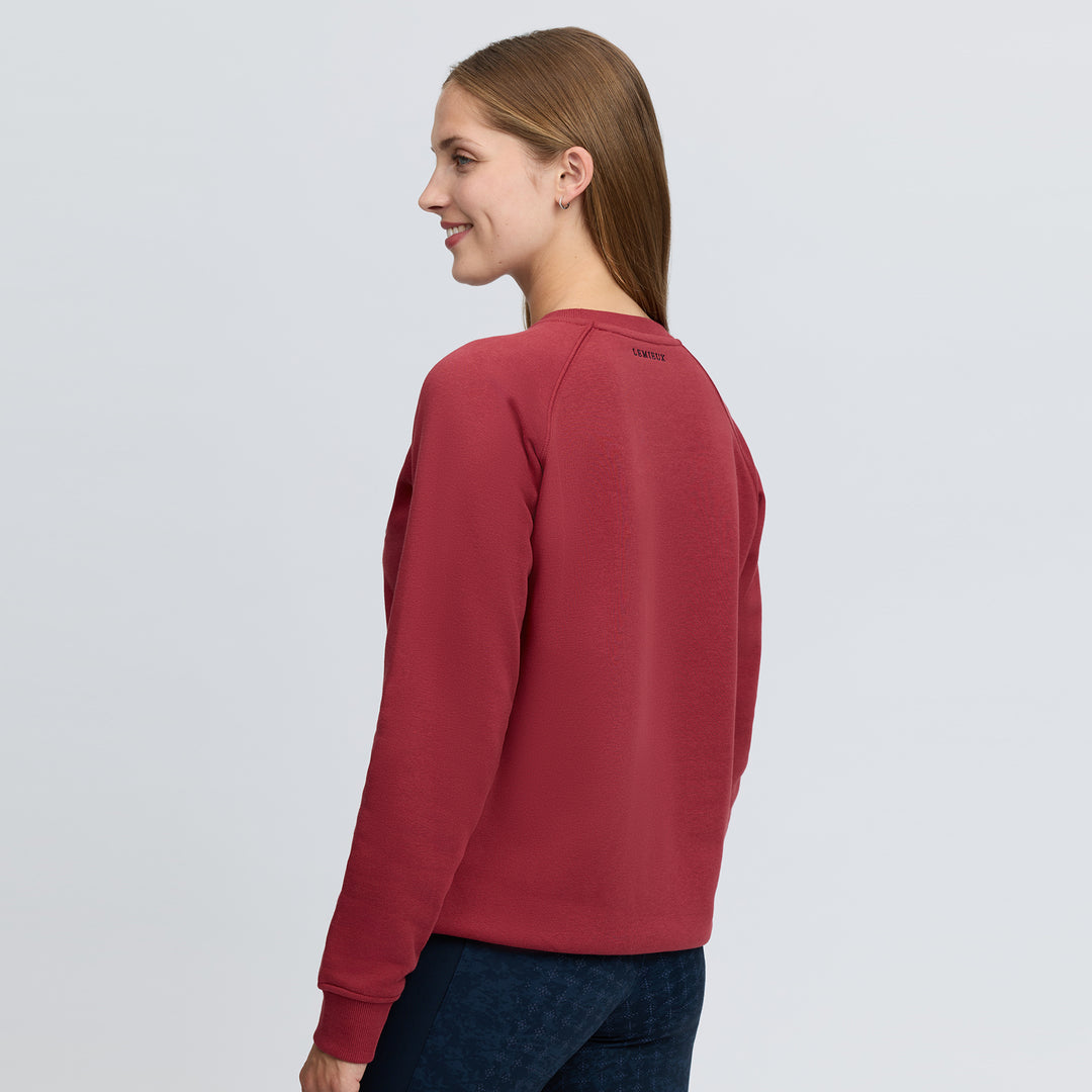 LeMieux Ladies Vida Varsity Crew Neck Sweat - Russet