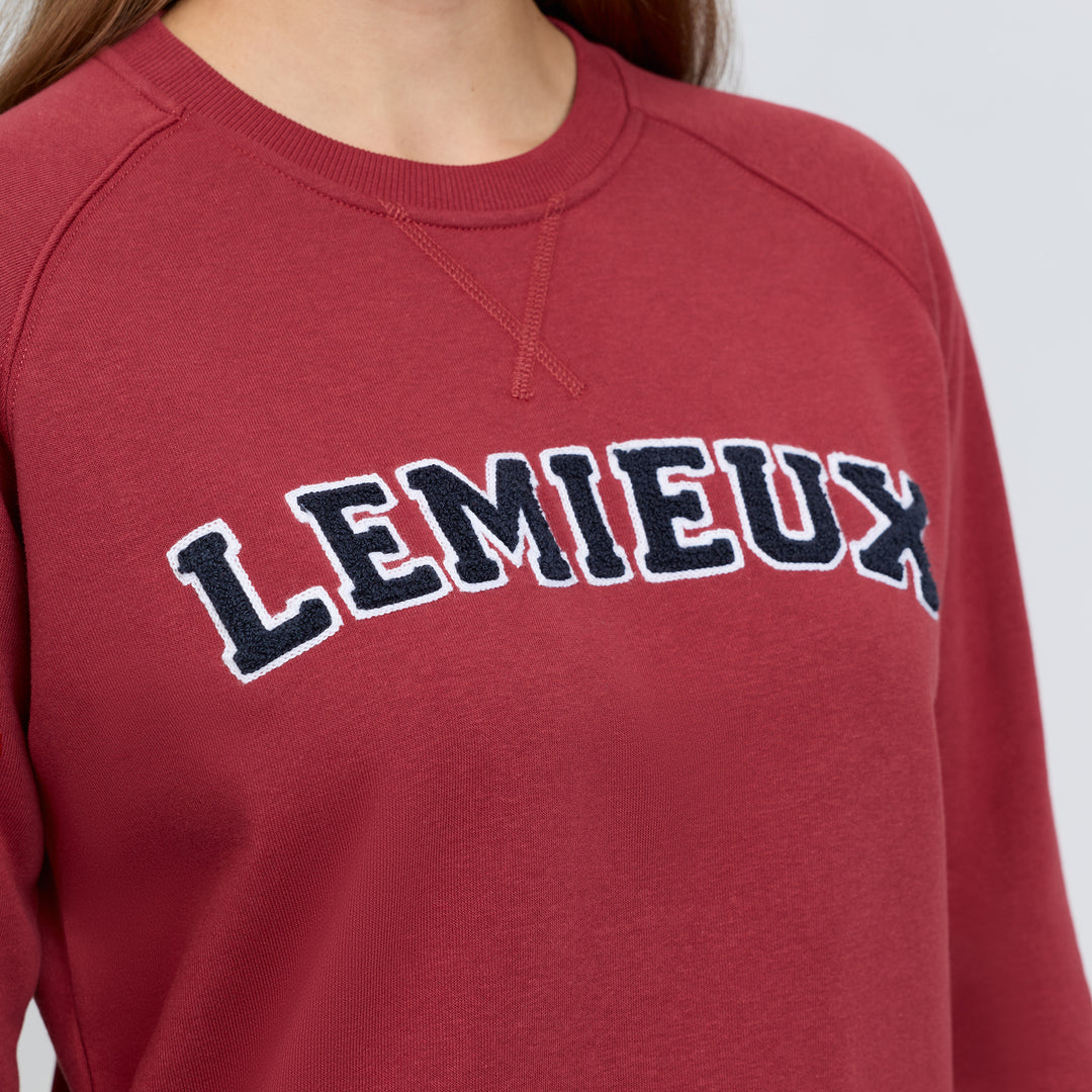 LeMieux Ladies Vida Varsity Crew Neck Sweat - Russet