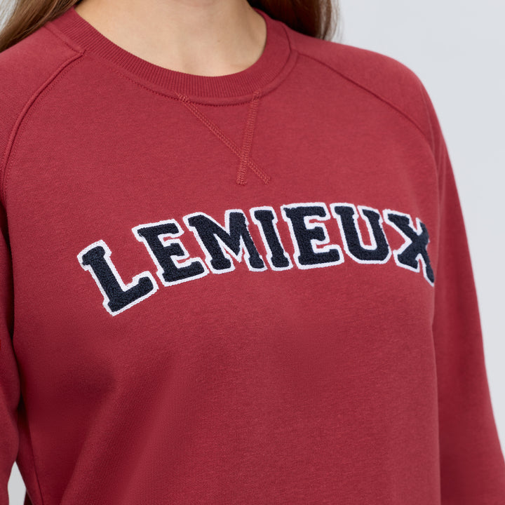 LeMieux Ladies Vida Varsity Crew Neck Sweat - Russet