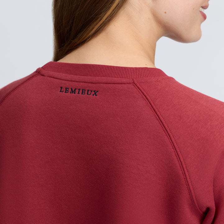 LeMieux Ladies Vida Varsity Crew Neck Sweat - Russet