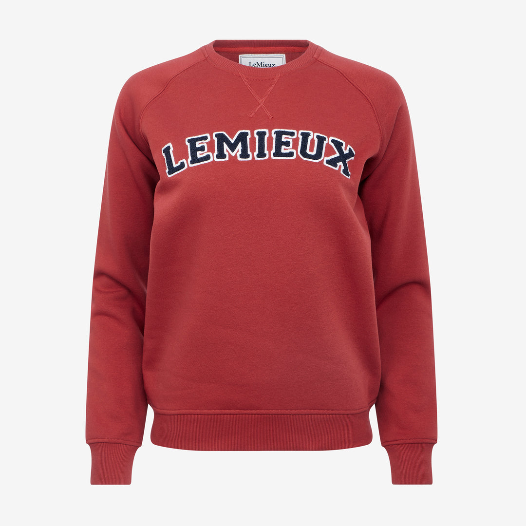 LeMieux Ladies Vida Varsity Crew Neck Sweat - Russet