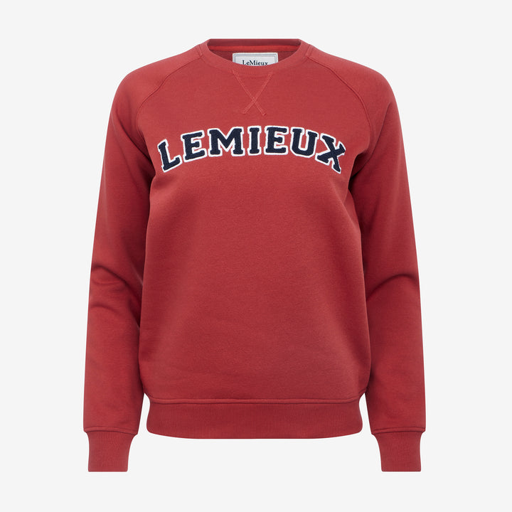 LeMieux Ladies Vida Varsity Crew Neck Sweat - Russet