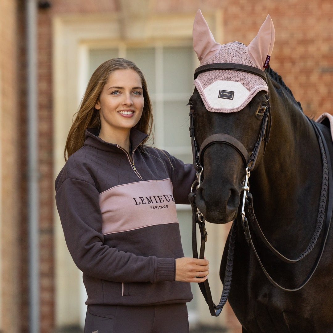 LeMieux Ladies Heritage Quarter Zip Sweat - Cocoa
