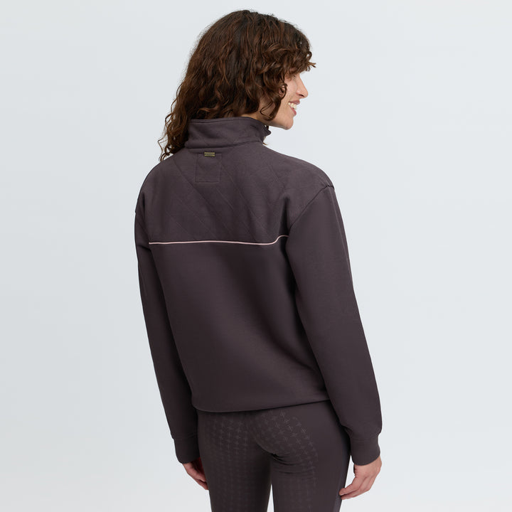 LeMieux Ladies Heritage Quarter Zip Sweat - Cocoa