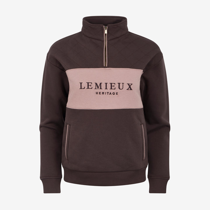 LeMieux Ladies Heritage Quarter Zip Sweat - Cocoa