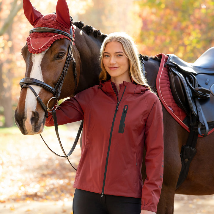 LeMieux Ladies Athena Waterproof Lightweight Jacket - Russet