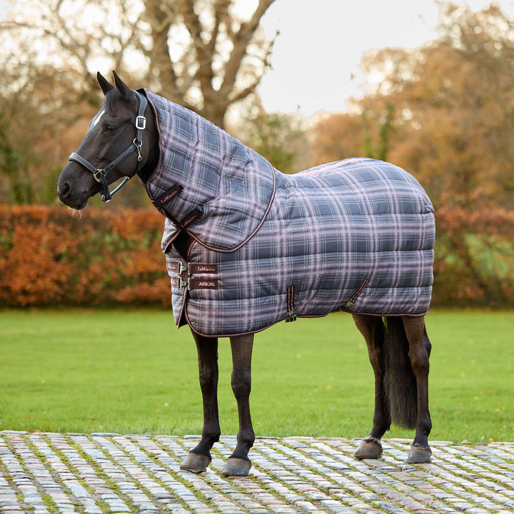 LeMieux Arika 100g Check Stable Rug with Neck - Cocoa