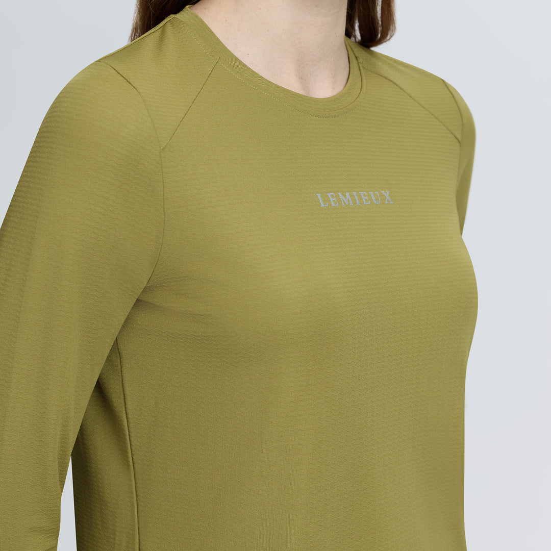LeMieux Ladies Long Sleeve Sports Tee - Gooseberry