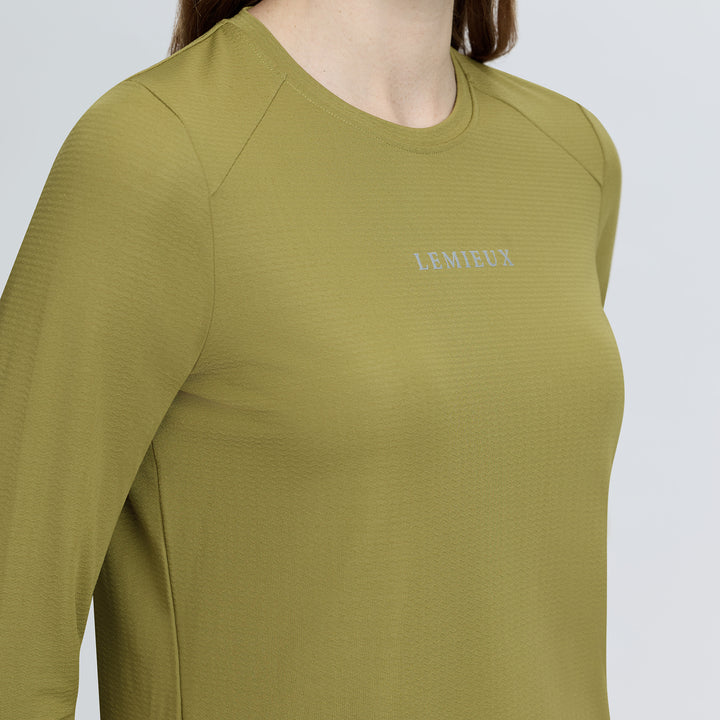 LeMieux Ladies Long Sleeve Sports Tee - Gooseberry