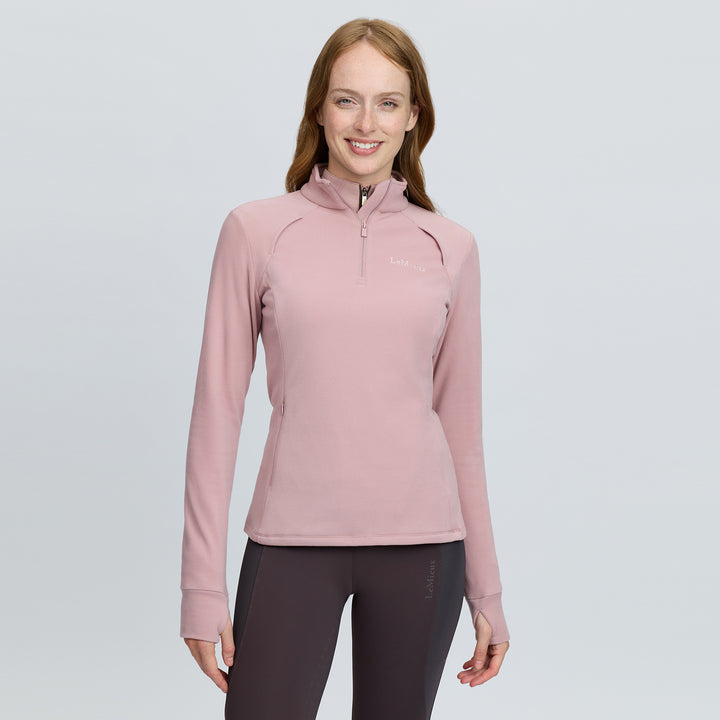LeMieux Ladies Frances Quarter Zip Fleece - Wild Rose