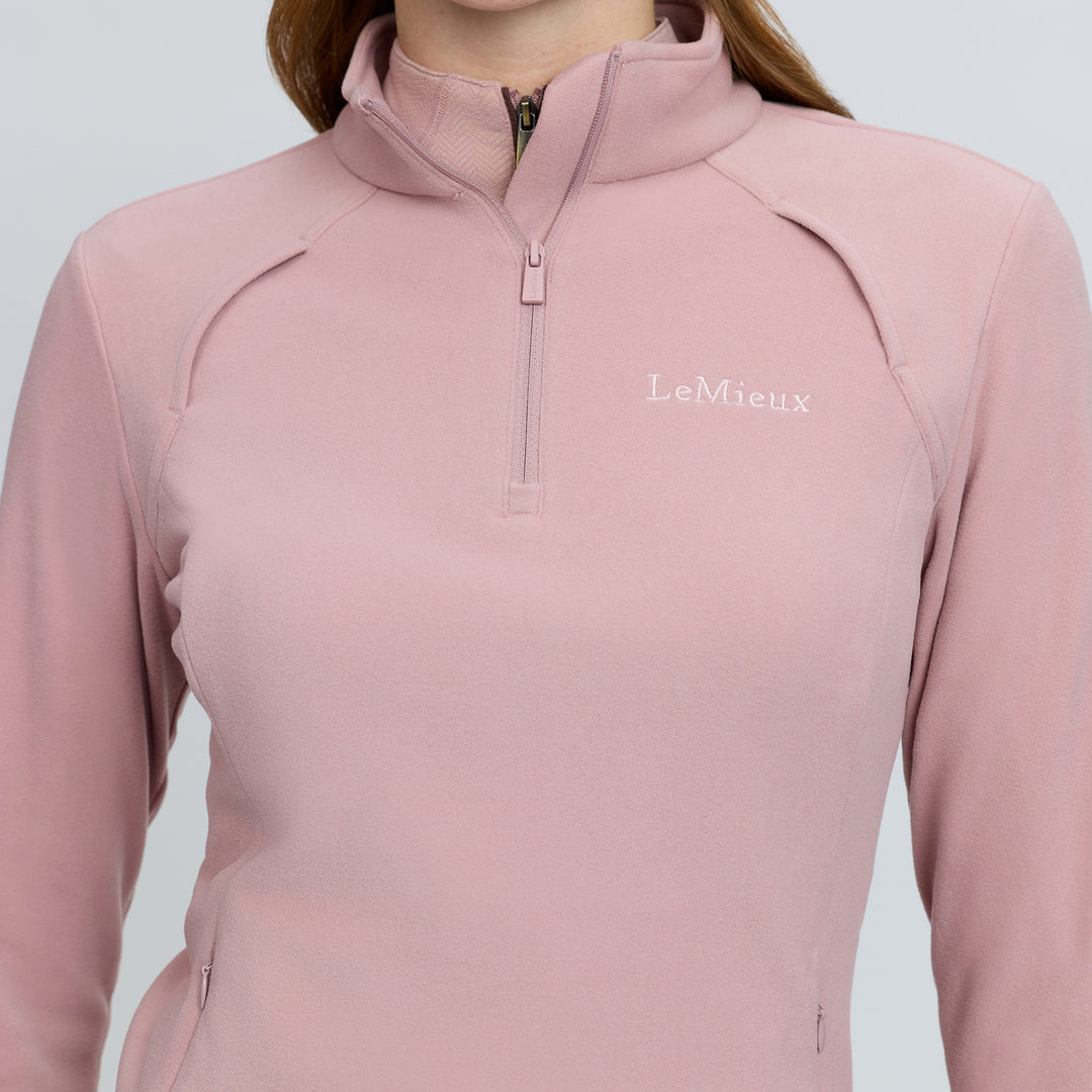 LeMieux Ladies Frances Quarter Zip Fleece - Wild Rose
