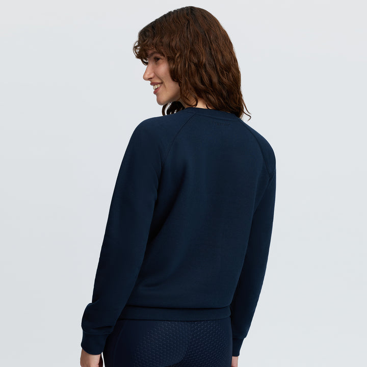 LeMieux Ladies Vida Varsity Crew Neck Sweat - Navy