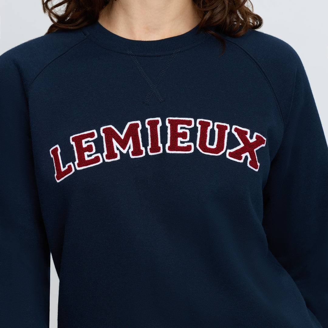 LeMieux Ladies Vida Varsity Crew Neck Sweat - Navy