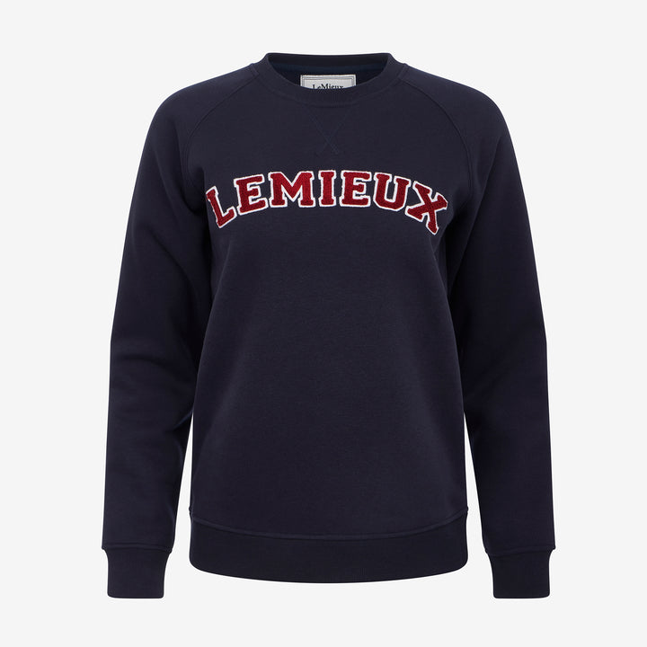 LeMieux Ladies Vida Varsity Crew Neck Sweat - Navy