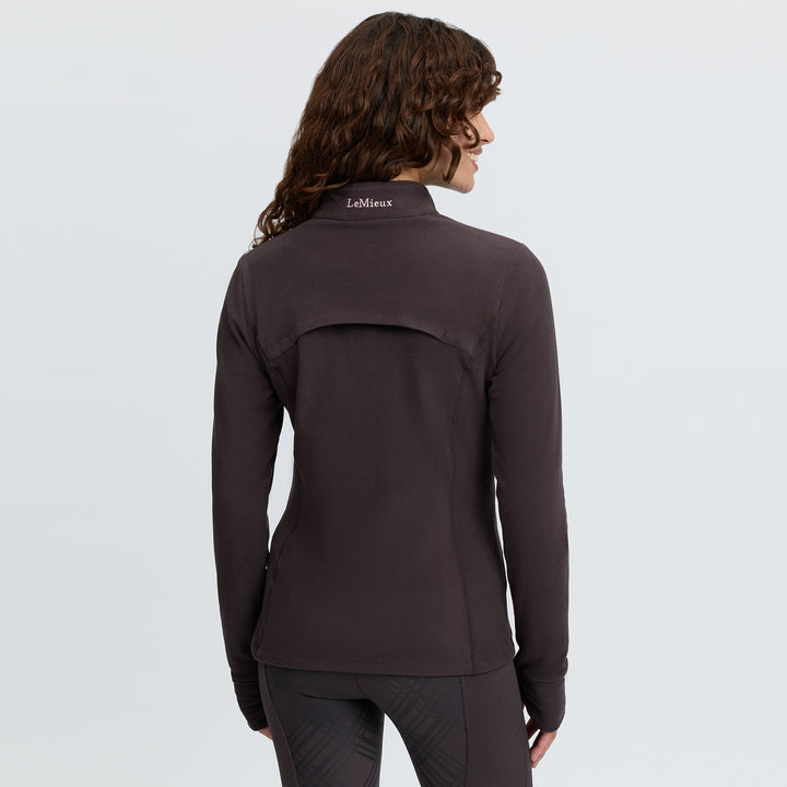 LeMieux Ladies Frances Quarter Zip Fleece - Cocoa
