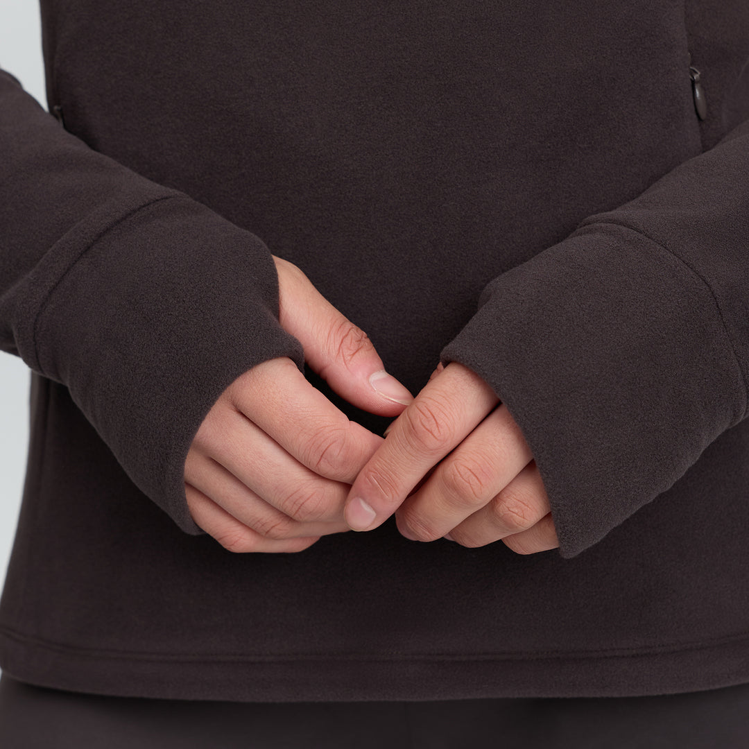 LeMieux Ladies Frances Quarter Zip Fleece - Cocoa