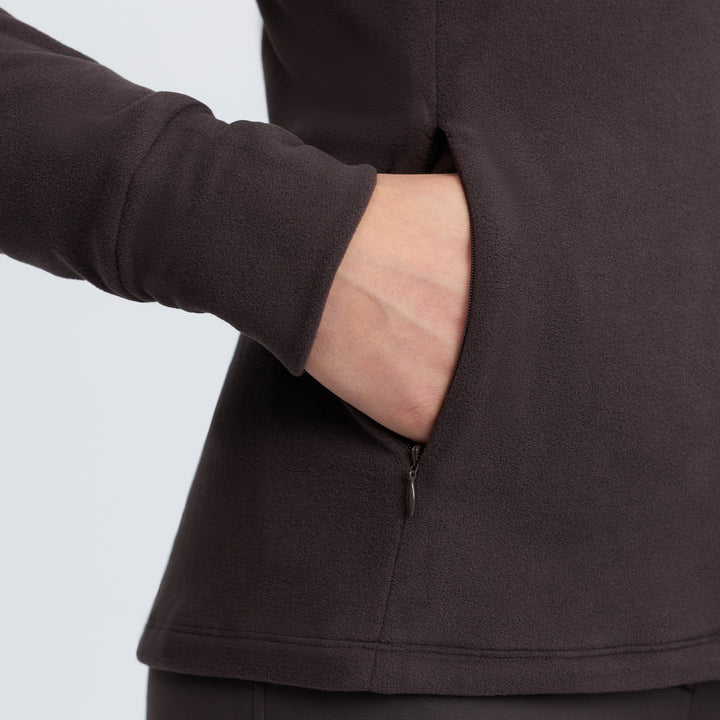 LeMieux Ladies Frances Quarter Zip Fleece - Cocoa